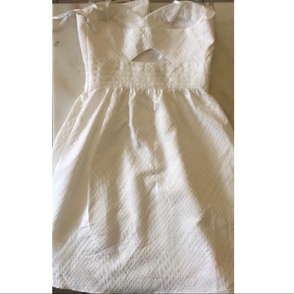 Max And Cleo White strapless Bow A line dress Sz 2 - Picture 16 of 16